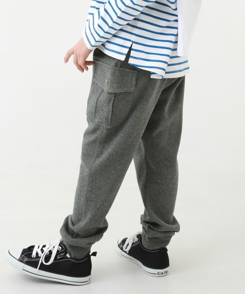 devirock（デビロック）の「やわらか ストレッチ カーゴパンツ（カーゴパンツ・キッズ・ブラック/ネイビー/ヘザーチャコール/カーキ/ダークオリーブ・140cm/110cm/130cm/150cm/100cm/120cm/160cm）」の3枚目の写真