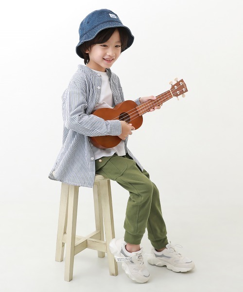 devirock（デビロック）の「やわらか ストレッチ カーゴパンツ（カーゴパンツ・キッズ・ブラック/ネイビー/ヘザーチャコール/カーキ/ダークオリーブ・140cm/110cm/130cm/150cm/100cm/120cm/160cm）」の13枚目の写真