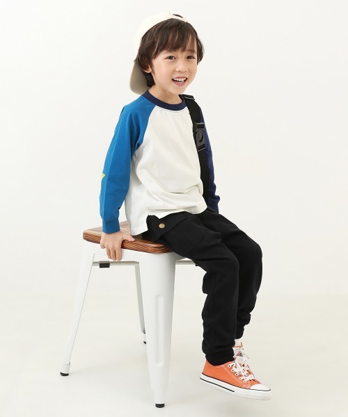 devirock（デビロック）の「やわらか ストレッチ カーゴパンツ（カーゴパンツ・キッズ・ブラック/ネイビー/ヘザーチャコール/カーキ/ダークオリーブ・140cm/110cm/130cm/150cm/100cm/120cm/160cm）」の16枚目の写真