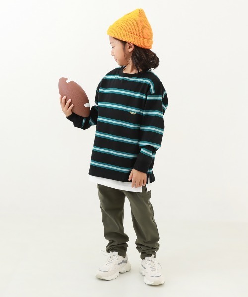 devirock（デビロック）の「やわらか ストレッチ カーゴパンツ（カーゴパンツ・キッズ・ブラック/ネイビー/ヘザーチャコール/カーキ/ダークオリーブ・140cm/110cm/130cm/150cm/100cm/120cm/160cm）」の17枚目の写真