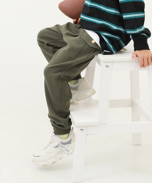devirock（デビロック）の「やわらか ストレッチ カーゴパンツ（カーゴパンツ・キッズ・ブラック/ネイビー/ヘザーチャコール/カーキ/ダークオリーブ・140cm/110cm/130cm/150cm/100cm/120cm/160cm）」の18枚目の写真