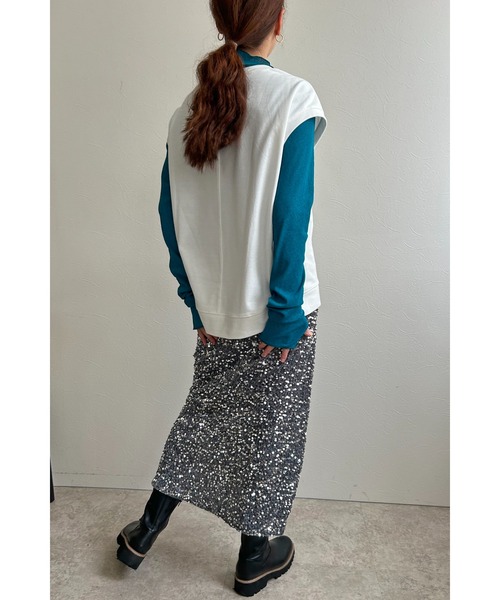 palm RICHE（ポームリシュ）の「スパンコールスカート（スカート・レディース・グレー/ブラック/ブラウン・M）」の22枚目の写真