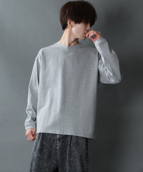 SITRY（シトリー）の「Heavy weight T-shirt/ヘビーウェイト ロングスリーブTシャツ（Tシャツ/カットソー・メンズ・ホワイト/ヘザーグレー/ネイビー/チャコールグレー/ブラック・L/M）」の20枚目の写真