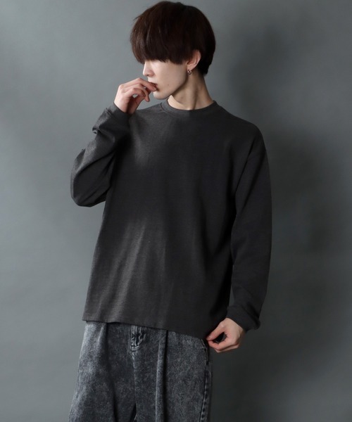 SITRY（シトリー）の「Heavy weight T-shirt/ヘビーウェイト ロングスリーブTシャツ（Tシャツ/カットソー・メンズ・ホワイト/ヘザーグレー/ネイビー/チャコールグレー/ブラック・L/M）」の21枚目の写真