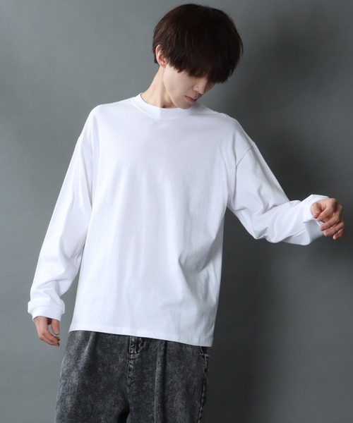 SITRY（シトリー）の「Heavy weight T-shirt/ヘビーウェイト ロングスリーブTシャツ（Tシャツ/カットソー・メンズ・ホワイト/ヘザーグレー/ネイビー/チャコールグレー/ブラック・L/M）」の16枚目の写真