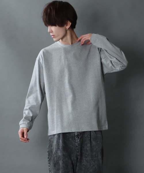 SITRY（シトリー）の「Heavy weight T-shirt/ヘビーウェイト ロングスリーブTシャツ（Tシャツ/カットソー・メンズ・ホワイト/ヘザーグレー/ネイビー/チャコールグレー/ブラック・L/M）」の19枚目の写真