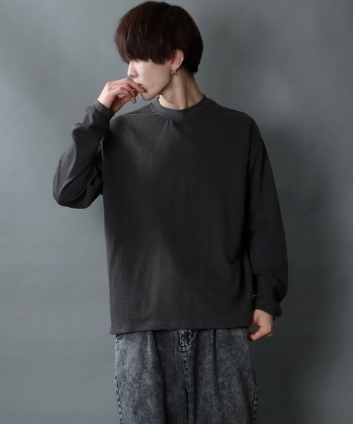 SITRY（シトリー）の「Heavy weight T-shirt/ヘビーウェイト ロングスリーブTシャツ（Tシャツ/カットソー・メンズ・ホワイト/ヘザーグレー/ネイビー/チャコールグレー/ブラック・L/M）」の22枚目の写真