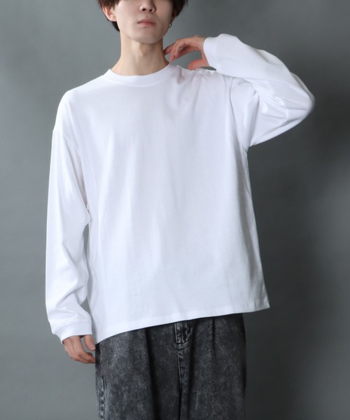 SITRY（シトリー）の「Heavy weight T-shirt/ヘビーウェイト ロングスリーブTシャツ（Tシャツ/カットソー・メンズ・ホワイト/ヘザーグレー/ネイビー/チャコールグレー/ブラック・L/M）」の17枚目の写真