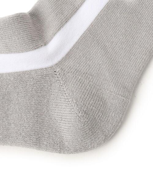 adabat（アダバット）の「◆【日本製】ラインロゴデザイン ニーハイソックス（ソックス/靴下・レディース・ライトグレー/ネイビー/ホワイト・00）」の6枚目の写真