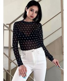 GYDA | GG PATTERN SHEER トップス(Tシャツ/カットソー)