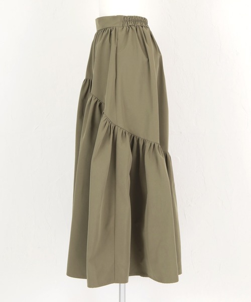 titivate（ティティベイト）の「ギャザーボリュームスカート（スカート・レディース・クリーム/オレンジ/カーキ/ブラック・S/M/L）」の10枚目の写真