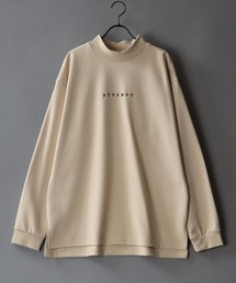 SITRY | wide silhouette mock neck pullover/ワイドシルエット ワンポイント ロゴ モックネック プルオーバー(Tシャツ/カットソー)