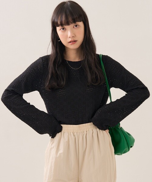 「FREAK'S STORE」 半袖カットソー フリ- ブラック レディース FREAK'S STORE tシャツ 花刺繍Tシャツ「限定展開」 レディース