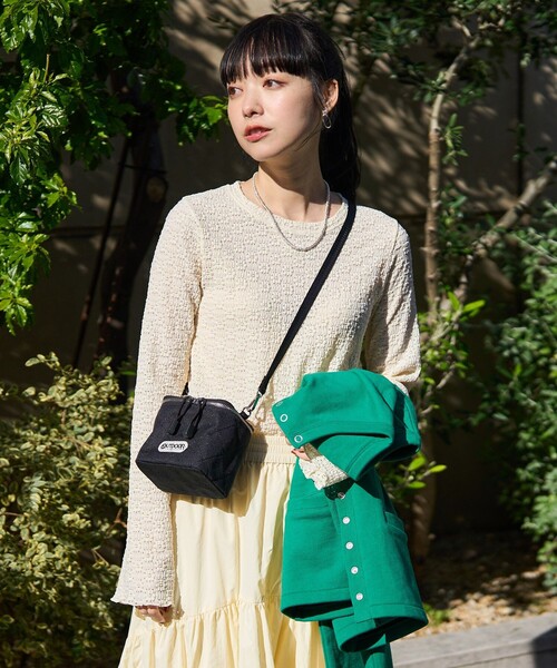 FREAK'S STORE（フリークスストア）の「フラワーストレッチロンＴ（Tシャツ/カットソー・レディース・ブラック/オフホワイト/ナチュラル/チャコール/ブラウン・ﾌﾘ-）」の14枚目の写真