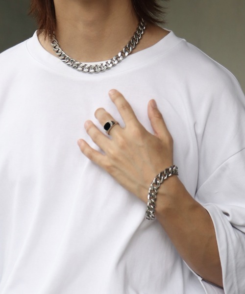 welise（ウェライズ）の「【welise/ウェライズ】ボリュームロッキングチェーンネックレス（ネックレス・メンズ・シルバー/アンティークシルバー・FREE）」の16枚目の写真