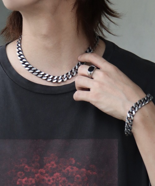 welise（ウェライズ）の「【welise/ウェライズ】ボリュームロッキングチェーンネックレス（ネックレス・メンズ・シルバー/アンティークシルバー・FREE）」の9枚目の写真