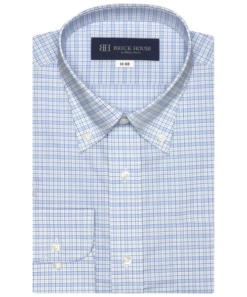 TOKYO SHIRTS(トウキョウシャツ)の「形態安定ノーアイロン ボタンダウン 長袖ビジネスワイシャツ(ビジネスシャツ・メンズ・ライトブルー・首回り39cm-裄丈88cm/首回り42cm-裄丈90cm/首回り43cm-裄丈90cm/首回り45cm-裄丈82cm/首回り45cm-裄丈86cm/首回り45cm-裄丈90cm/首回り47cm-裄丈86cm/首回り47cm-裄丈90cm)」の1枚目の写真