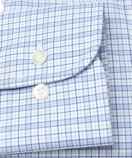 TOKYO SHIRTS(トウキョウシャツ)の「形態安定ノーアイロン ボタンダウン 長袖ビジネスワイシャツ(ビジネスシャツ・メンズ・ライトブルー・首回り39cm-裄丈88cm/首回り42cm-裄丈90cm/首回り43cm-裄丈90cm/首回り45cm-裄丈82cm/首回り45cm-裄丈86cm/首回り45cm-裄丈90cm/首回り47cm-裄丈86cm/首回り47cm-裄丈90cm)」の4枚目の写真