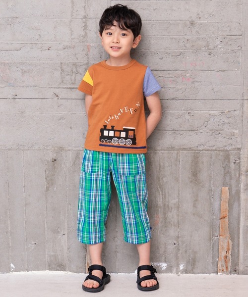 RAGMART(ラグマート)の「チェック7分丈パンツ(その他パンツ・キッズ・グリーン/イエロー・90cm/80cm/95cm)」の4枚目の写真