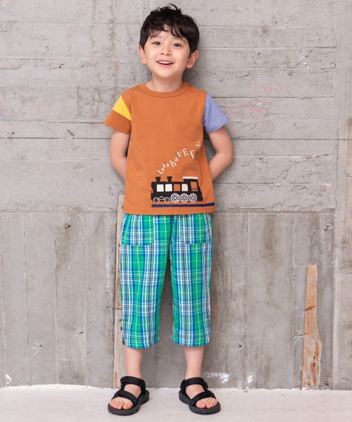 RAGMART(ラグマート)の「チェック7分丈パンツ(その他パンツ・キッズ・グリーン/イエロー・90cm/80cm/95cm)」の5枚目の写真