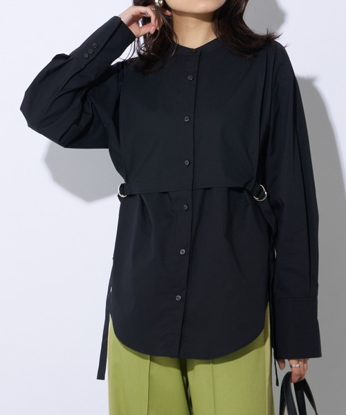 Lui's(ルイス)の「ベストドッキングシャツ(シャツ/ブラウス・レディース・ホワイト/ブラック/サックスブルー・FREE)」の1枚目の写真