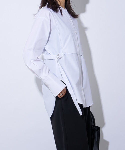 Lui's(ルイス)の「ベストドッキングシャツ(シャツ/ブラウス・レディース・ホワイト/ブラック/サックスブルー・FREE)」の6枚目の写真