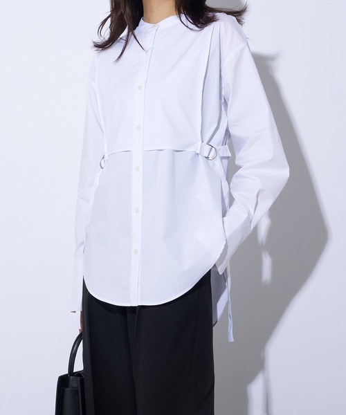 Lui's(ルイス)の「ベストドッキングシャツ(シャツ/ブラウス・レディース・ホワイト/ブラック/サックスブルー・FREE)」の4枚目の写真