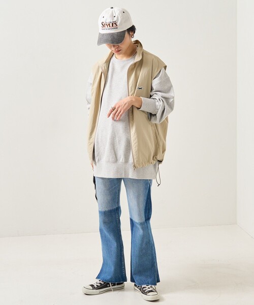 FREAK'S STORE（フリークスストア）の「TOWN CRAFT × FREAK'S STORE/タウンクラフト 別注 ナイロンジップベスト（ベスト・レディース・ブラック/ベージュ・ﾌﾘ-）」の20枚目の写真