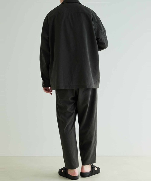 ADAM ET ROPE'（アダムエロペ）の「ワイドシルエット シャツ ジャケット / 速乾 / 冷感 / イージーケア / ユニセックス（ブルゾン・メンズ・ベージュ系その他2/ライトグリーン/ダークグリーン・L/S/M）」の13枚目の写真