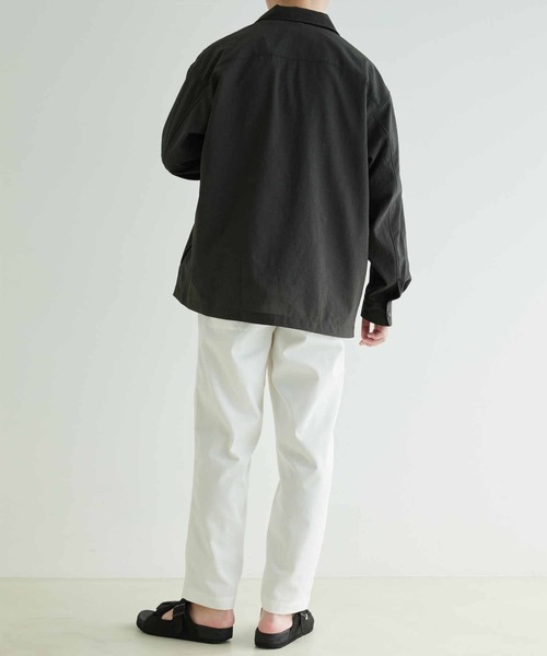 ADAM ET ROPE'（アダムエロペ）の「ワイドシルエット シャツ ジャケット / 速乾 / 冷感 / イージーケア / ユニセックス（ブルゾン・メンズ・ベージュ系その他2/ライトグリーン/ダークグリーン・L/S/M）」の17枚目の写真