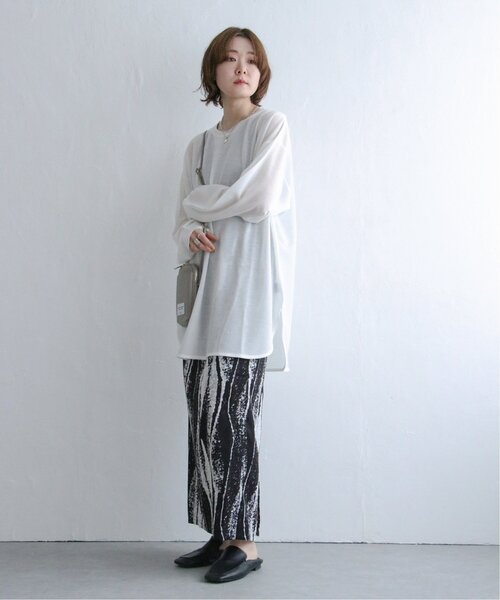 notch.（ノッチ）の「【高身長さんサイズ有】ニュアンス柄ナロースカート（スカート・レディース・ブラック/オレンジ・M/TM）」の19枚目の写真