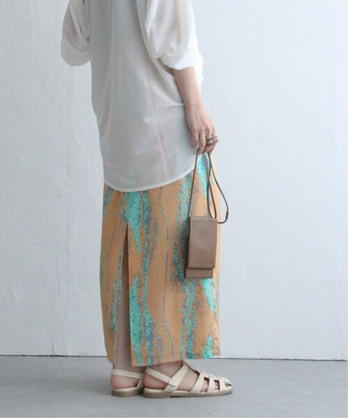 notch.（ノッチ）の「【高身長さんサイズ有】ニュアンス柄ナロースカート（スカート・レディース・ブラック/オレンジ・M/TM）」の22枚目の写真