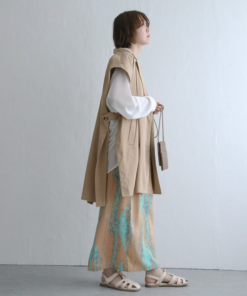 notch.（ノッチ）の「【高身長さんサイズ有】ニュアンス柄ナロースカート（スカート・レディース・ブラック/オレンジ・M/TM）」の11枚目の写真