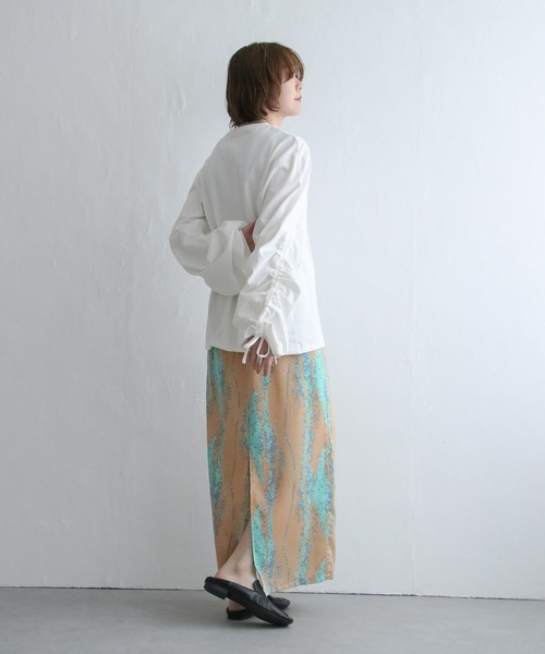 notch.（ノッチ）の「【高身長さんサイズ有】ニュアンス柄ナロースカート（スカート・レディース・ブラック/オレンジ・M/TM）」の13枚目の写真