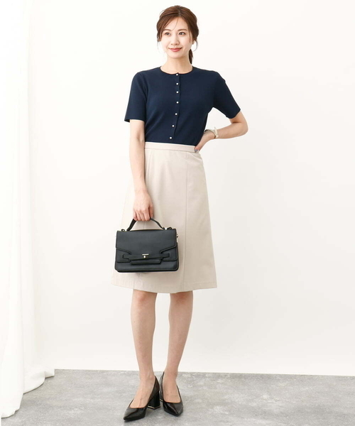 OFUON le MK（オフオンルエムケー）の「セミフレアスカート（スカート・レディース・ネイビー/ベージュ・38/36/40）」の11枚目の写真