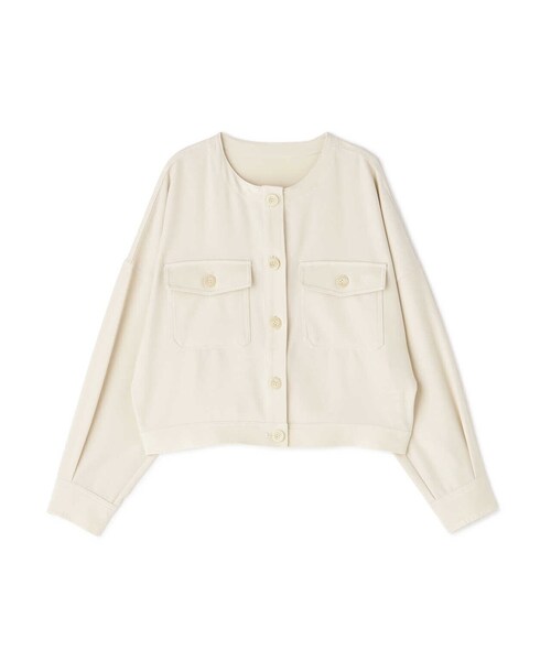 NATURAL BEAUTY BASIC(ナチュラルビューティーベーシック)の「◇【Oggi5月号掲載】ノーカラークロップドジャケット(ノーカラージャケット・レディース・オフホワイト/オレンジ・MEDIUM/SMALL)」の20枚目の写真
