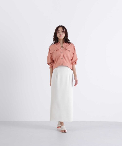 NATURAL BEAUTY BASIC(ナチュラルビューティーベーシック)の「◇【Oggi5月号掲載】ノーカラークロップドジャケット(ノーカラージャケット・レディース・オフホワイト/オレンジ・MEDIUM/SMALL)」の16枚目の写真