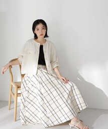NATURAL BEAUTY BASIC（ナチュラルビューティーベーシック）の「◇【Oggi5月号掲載】ノーカラークロップドジャケット（ノーカラージャケット）」