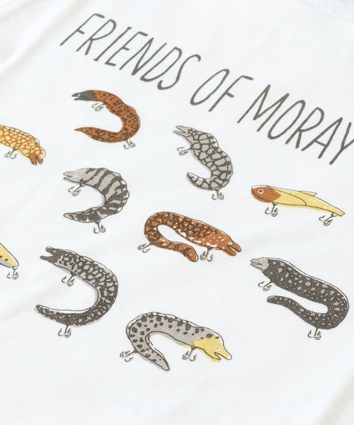 KRIFF MAYER Kid's Collection（クリフメイヤーキッズコレクション）の「竹島水族館コラボT（ウツボ）（Tシャツ/カットソー・キッズ・ラベンダー/オフホワイト/チャコール/サックスブルー・160/170/140/150/120/130）」の10枚目の写真