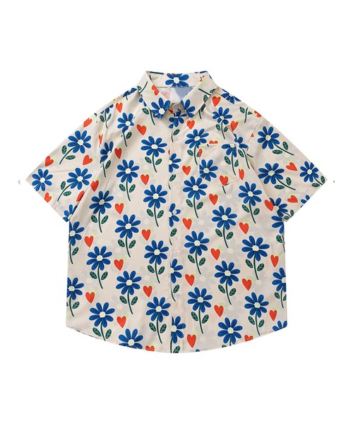 HOOK（フック）の「【HOOK】古着風総柄ビッグアロハシャツ (SS) (LR)（シャツ/ブラウス・メンズ・グレー/グリーン/ネイビー/オレンジ/ブラック/ブルー/ホワイト/ベージュ/ブラック系その他/ライトベージュ/オレンジ系その他/ピンク/ミント・L/M/XL）」の17枚目の写真