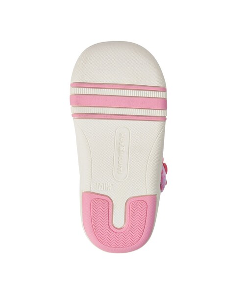 HOT BISCUITS（ホットビスケッツ）の「ワンストラップ風 ダブルラッセル セカンドベビーシューズ（サンダル・キッズ・ピンク/マルチ・15.5cm/14.5cm/14cm/15cm）」の8枚目の写真