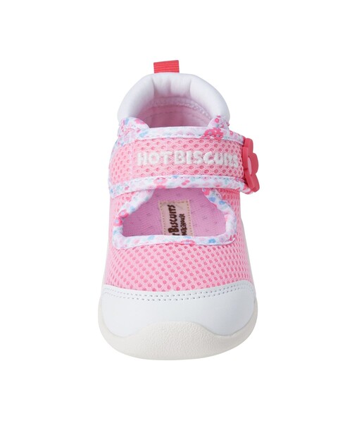 HOT BISCUITS（ホットビスケッツ）の「ワンストラップ風 ダブルラッセル セカンドベビーシューズ（サンダル・キッズ・ピンク/マルチ・15.5cm/14.5cm/14cm/15cm）」の9枚目の写真