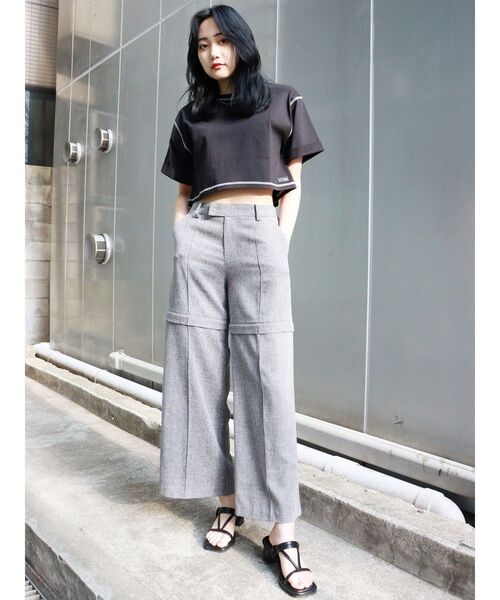 MURUA（ムルーア）の「オーガビッツショートステッチTシャツ（Tシャツ/カットソー・レディース・ホワイト/ブラック・FREE）」の19枚目の写真