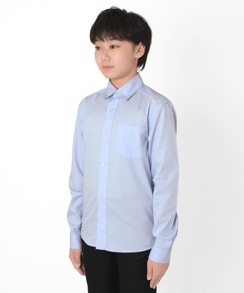 GLAZOS（グラソス）の「【大人向けサイズあり】ドビードレスシャツ（ビジネスシャツ・キッズ・ブルー・170cm/140cm/160cm/150cm）」の13枚目の写真