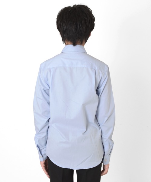 GLAZOS（グラソス）の「【大人向けサイズあり】ドビードレスシャツ（ビジネスシャツ・キッズ・ブルー・170cm/140cm/160cm/150cm）」の6枚目の写真