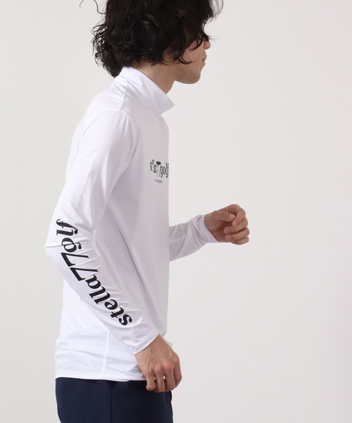 FUNALIVE（ファンアライブ）の「接触冷感ハイネックゴルフ長袖カットソー（Tシャツ/カットソー・メンズ・ブラック/ホワイト・S/M/XL/XXL/L）」の7枚目の写真