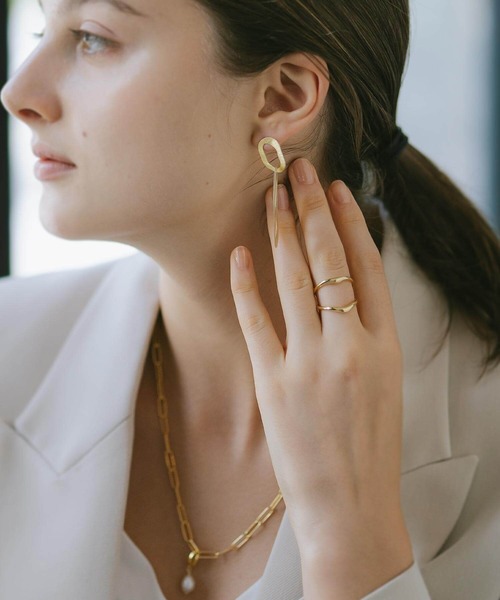 Ops.（オプス）の「ピアス大きめ ピアス 金属アレルギー対応 揺れるピアス シルバー925 ゴールド 【Kreo クレオ】（ピアス（両耳用）・レディース・シルバー/ピンクゴールド/イエローゴールド・ONE SIZE）」の21枚目の写真