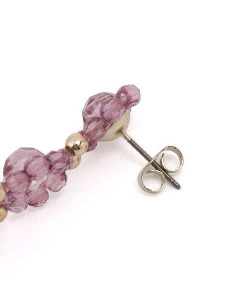 ROPE' PICNIC(ロペピクニック)の「カラービーズフラワーピアス(ピアス(両耳用)・レディース・ホワイト/パープル系その他/ブルー系その他4・FREE)」の7枚目の写真