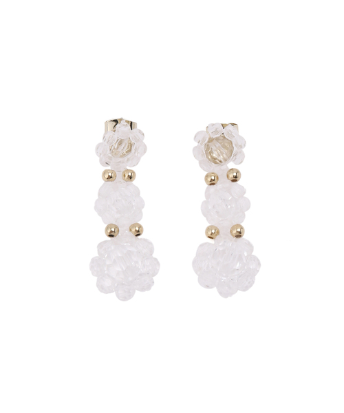 ROPE' PICNIC(ロペピクニック)の「カラービーズフラワーピアス(ピアス(両耳用)・レディース・ホワイト/パープル系その他/ブルー系その他4・FREE)」の4枚目の写真