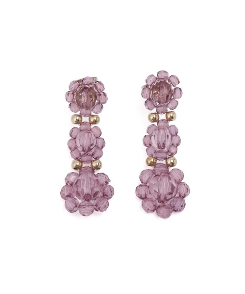 ROPE' PICNIC(ロペピクニック)の「カラービーズフラワーピアス(ピアス(両耳用)・レディース・ホワイト/パープル系その他/ブルー系その他4・FREE)」の9枚目の写真